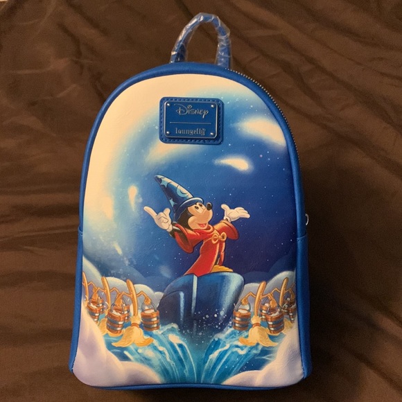 BNWT Disney Fantasia Loungefly Mini Backpack *AND* matching Loungefly wallet - Picture 2 of 9